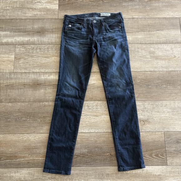 Ag Adriano Goldschmied Denim - AG Adriano Goldschmied Jeans Women's Stilt Blue Cigarette Leg Size 26R Stretch